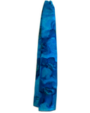 Écharpe en soie Bleu jeans bleu - Soierie Huo