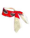 Ensemble Carré de soie et clip Pavot - Soierie Huo