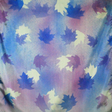 Purple maple square silk scarf - Soierie Huo