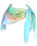 Foulard carré de soie Nautiles pastels - Soierie Huo