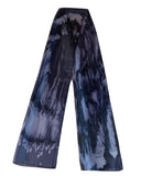 Silk Scarf Black Wave - Soierie Huo