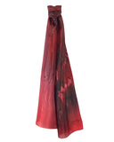Red and black wave silk scarf - Soierie Huo