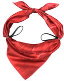 Masque, Couvre visage en soie Coulé rouge - Soierie Huo