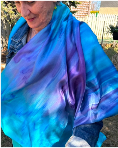 Horizons hand-painted silk sarong