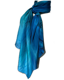 Foulard de soie pour homme et femme Ondulation marine