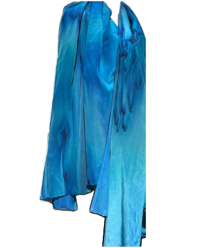 Foulard de soie pour homme et femme Ondulation marine