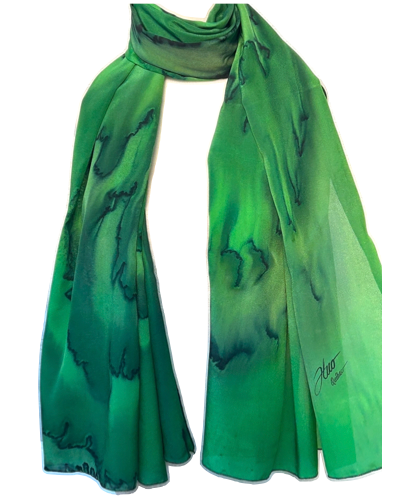 Foulard de soie pour homme et femme Vert pour ma mère