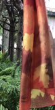 Écharpe de soie érable rouge et orange - Soierie Huo