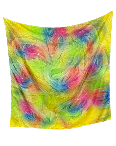 Foulard carré de soie Panier de fruits - Soierie Huo