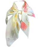 Foulard carré de soie Dans un champ - Soierie Huo