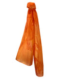 Écharpe en soie Ondulation tangerine - Soierie Huo