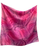 Foulard carré de soie La vie en rose - Soierie Huo
