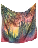 Square silk scarf Warm shades - Soierie Huo
