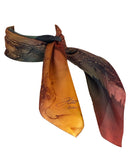 Square silk scarf Warm shades - Soierie Huo