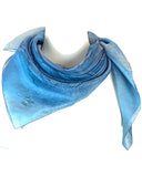 Square silk scarf The blue of your eyes - Soierie Huo