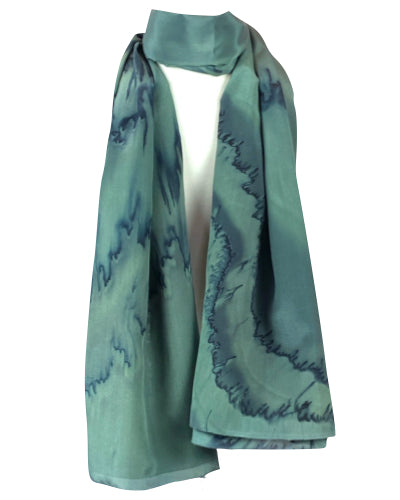 Foulard Gentleman en soie vert homme – Soieries du Mékong