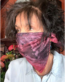 Masque, Couvre visage en soie Le Rouge et le Noir - Soierie Huo