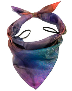 Masque, Couvre visage en soie Nocturne de Chopin - Soierie Huo