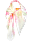 Foulard carré de soie Rose Marie - Soierie Huo