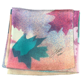 Foulard carré de soie érable multicolore vif - Soierie Huo